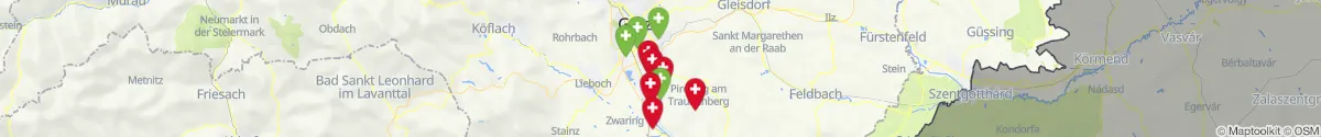 Map view for Pharmacies emergency services nearby Fernitz-Mellach (Graz-Umgebung, Steiermark)